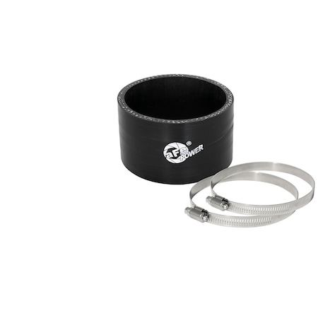 Afe Straight, 2.75 Inch Inside Diameter, 1.75 Inch L, Without Hump, Black, Silicone, With 2 Worm Gear 59-00057